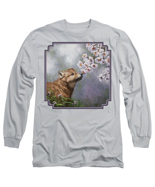 Wolf Pup Mens Cool Adult Long-Sleeved T-Shirts 
